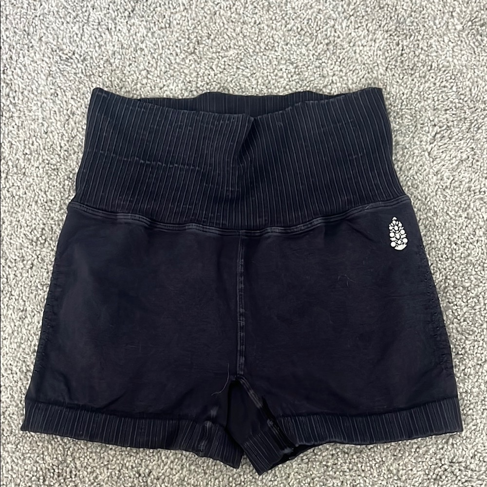 High-Waisted Black Compression Shorts